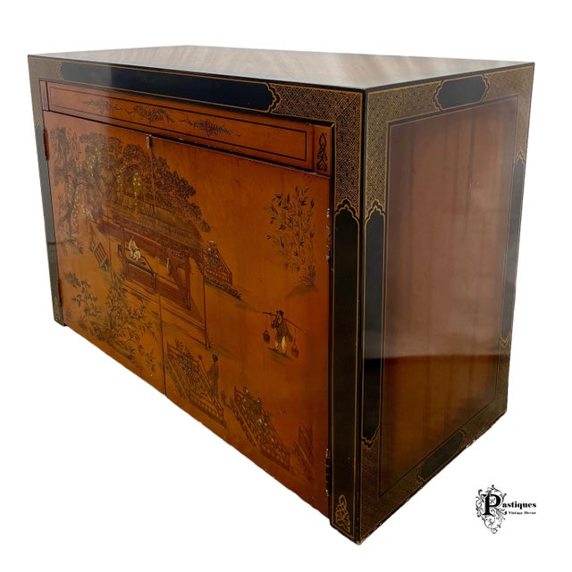 Vintage Drexel Heritage Chinoiserie Style Extension Server / Storage Chairish