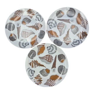 Vintage 1979 Fitz & Floyd 7 1/8" Variations Shell Salad Plates- Lot of 3 For Sale