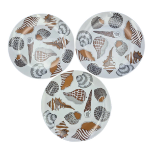 Vintage 1979 Fitz & Floyd 7 1/8" Variations Shell Salad Plates- Lot of 3