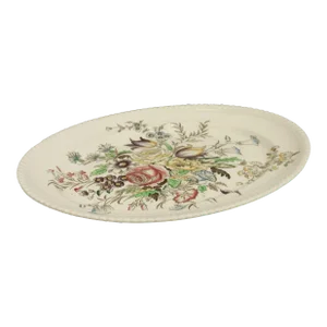 Floral Ceramic Serving Platter by Johnson Brothers