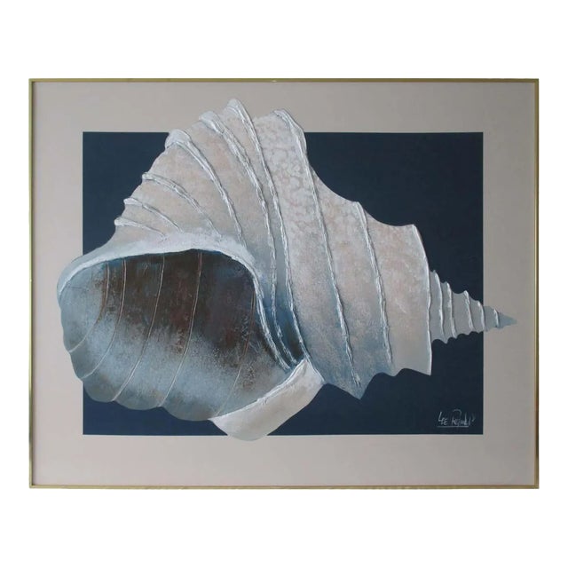 Mid 20th Century Lee Reynolds Seashell Painting, Framed For Sale