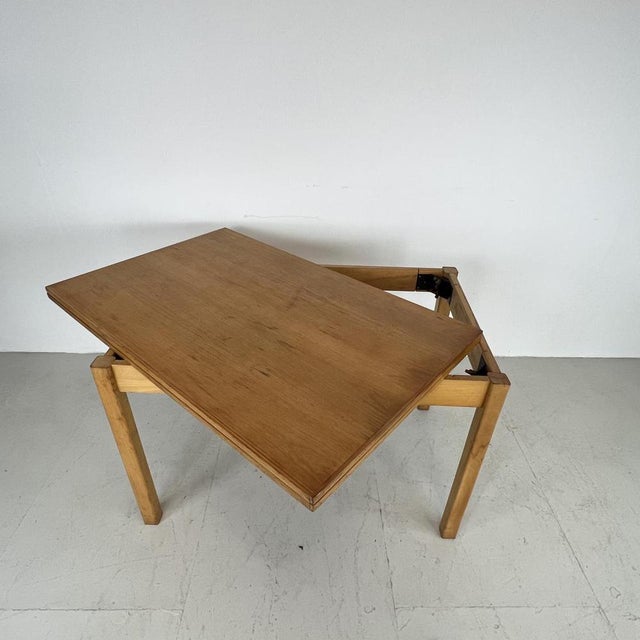 Mid-Century Danish Extendable Flip Top Dining Table For Sale - Image 4 of 8