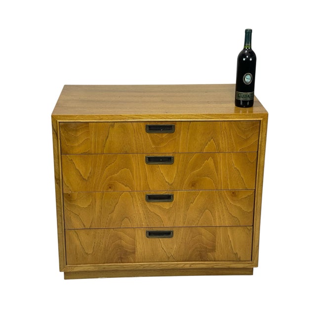 Mid-Century Modern American Mid-Century Modern Oak Veneer Four-Drawer Chest, C. 1960s For Sale - Image 3 of 12