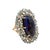 Rare 14k Gold Gia 8.89 Carat Weight Black Opal, Alexandrite & Diamond Halo Ring, Size 8.5 For Sale - Image 9 of 13