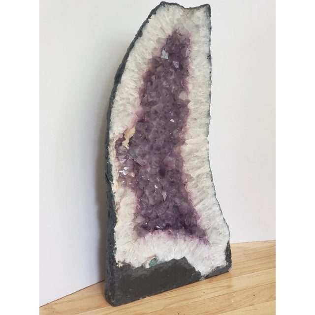 Contemporary Natural Amethyst Crystal Cathedral Geode For Sale - Image 3 of 6