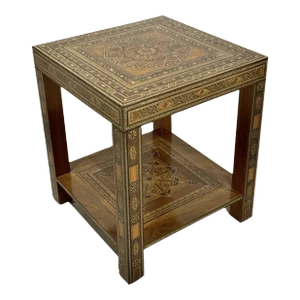 1950s Vintage Moroccan Style Inlaid Side Table