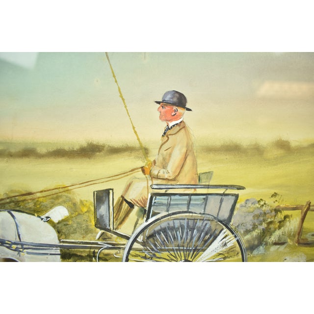 Paper Coaching Scene Watercolour by H. W. Standing (1894-1931) For Sale - Image 7 of 7