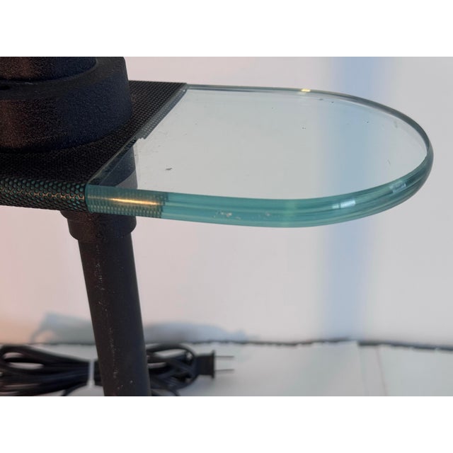Black 1980s Robert Sonneman Post Modern Halogen Black Table Lamp For Sale - Image 8 of 12