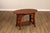 High Quality American Made Oak Oval Top Console or Library Table with Cut-Out Legs