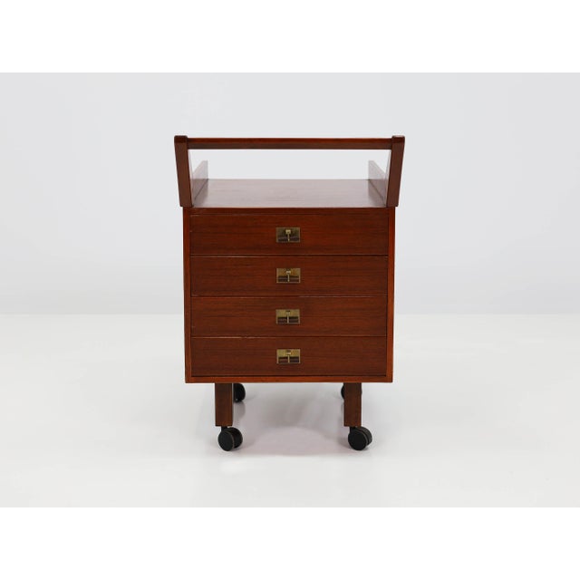 Model Stadera 840 Writing Desk with Model CM24 Chest of Drawers by Franco Albini for Poggi, Italy, 1958, Set of 2 For Sale - Image 16 of 18