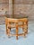 Vintage Octagonal Bamboo and Cane Side Table With Glass Top For Sale - Image 11 of 12