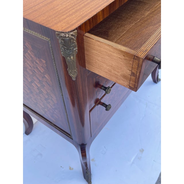Antique French Louis XVI Style Commode Chest of Drawers With Beautiful Marquetry For Sale - Image 12 of 14