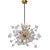 Modern Brass Sputnik Chandelier With Glass Orbs For Sale