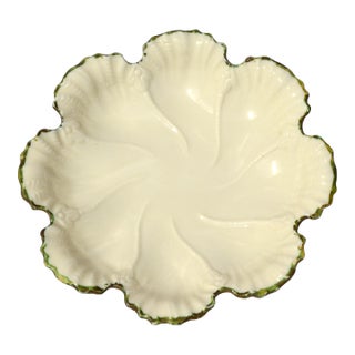 Early 20th Century Lenox Leaf Collection Fine Bone Ceramic Dish Scalloped Edges For Sale