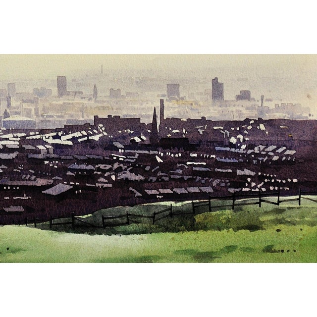 Robert Littleford, Oldham from the Surrounding Hills, 1984, Watercolour For Sale - Image 9 of 18