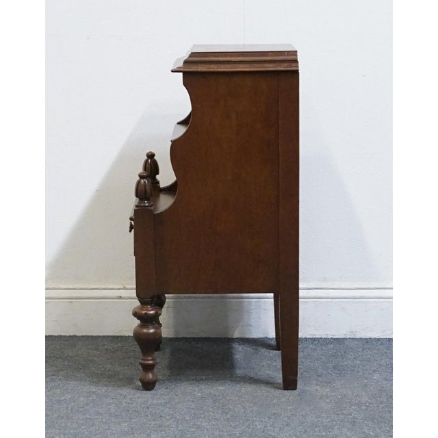 Vintage Antique Solid Mahogany Traditional Style 15" Open Cabinet Nightstand For Sale - Image 9 of 11