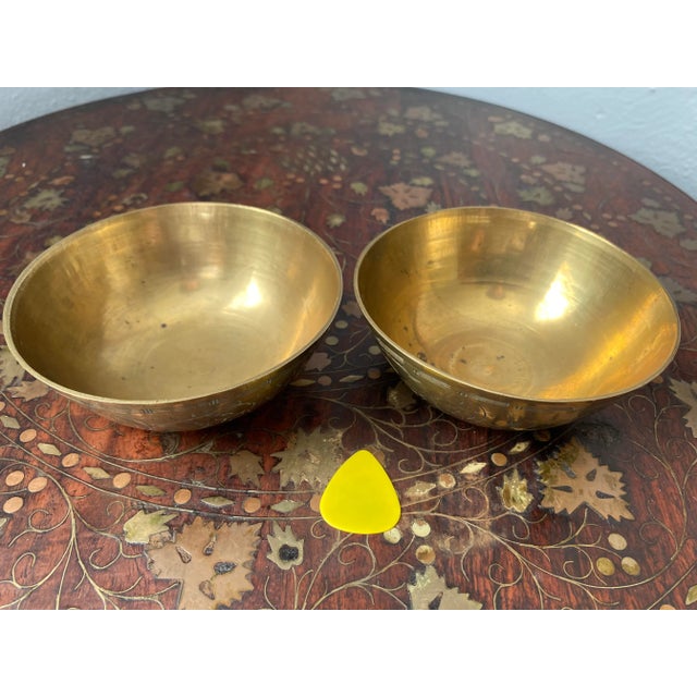 Metal Vintage Tibetan Singing Bowls, Pair For Sale - Image 7 of 8