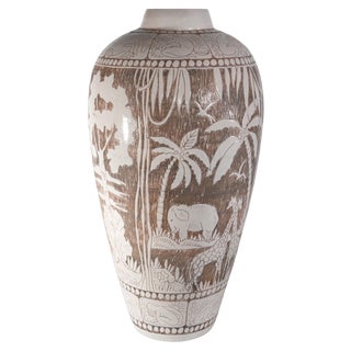 Mid-Century Modern Ceramic Floor Vase by Sven Törngren for Törngrens Pottery, 1960s For Sale