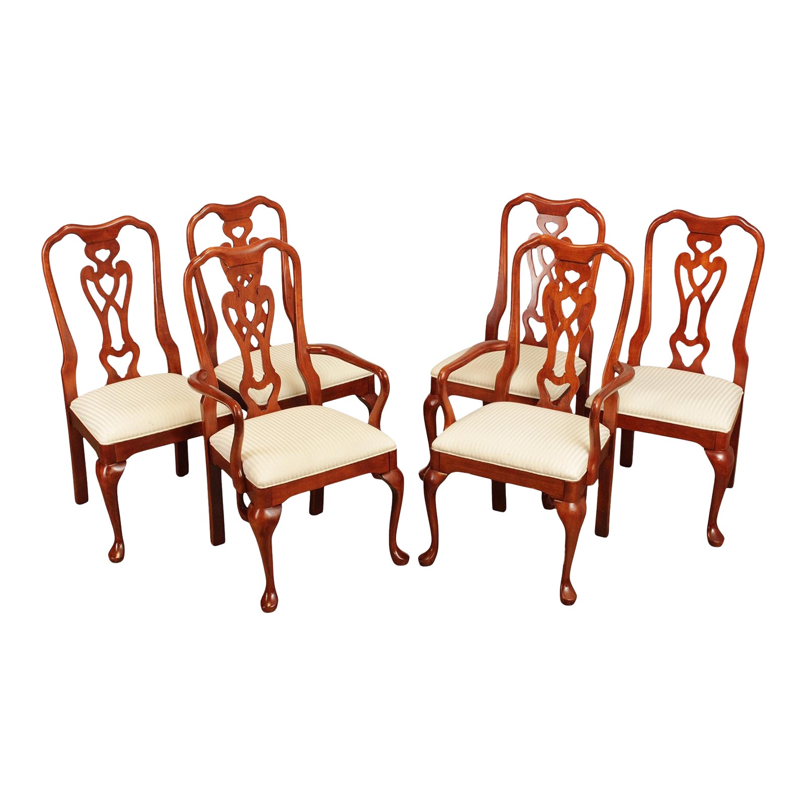Pennsylvania House Queen Anne Style Cherry Dining Chairs Set of 6