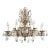 Antique 18 Light Regal Regency Brass Cut Lead Glass Crystal Chandelier For Sale