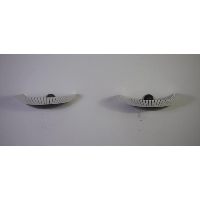 Metal and Glass Wall Lamps, 1980s, Italy, Set of 2 For Sale - Image 9 of 12