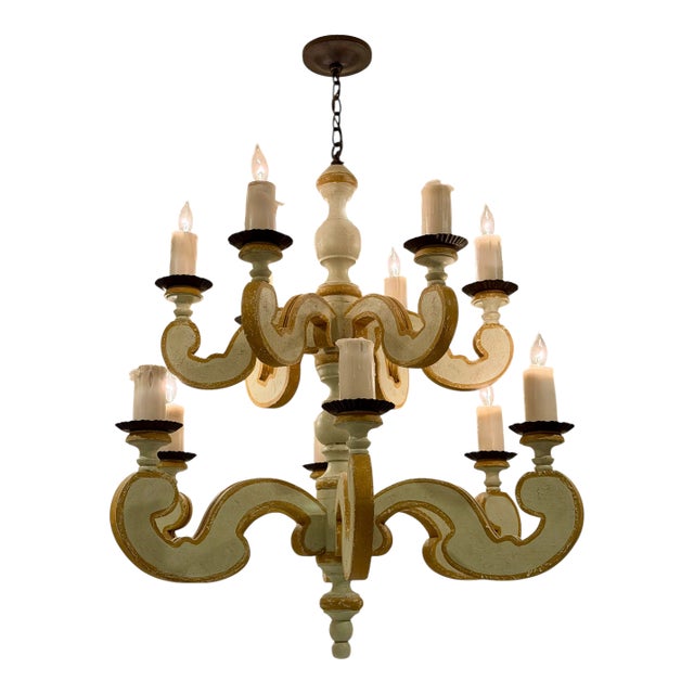 Paul Ferrante Two Tier French Country Chandelier For Sale