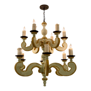 Paul Ferrante Two Tier French Country Chandelier