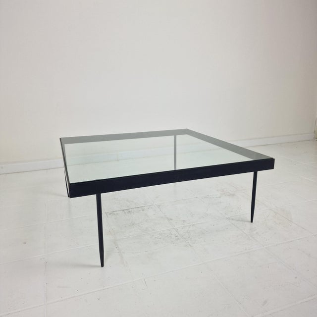 Mid-Century Modern G4A Coffee Table in Steel and Glass from Janni van Pelt, Netherlands, 1958 For Sale - Image 3 of 17