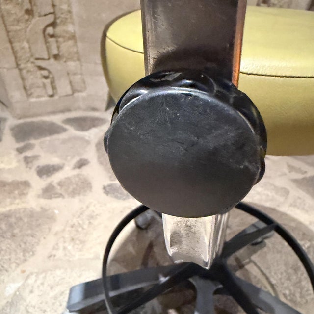 Metal Mid-Century Medical Vintage Dental Assistant's Stool Adjustable Ergonomic For Sale - Image 7 of 12
