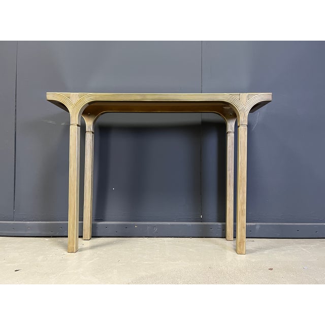 Mirrored and Gilt Wood Console from Deknudt, Belgium, 1970s, in Good conditions. Designed 1970 to 1979 This piece has an...