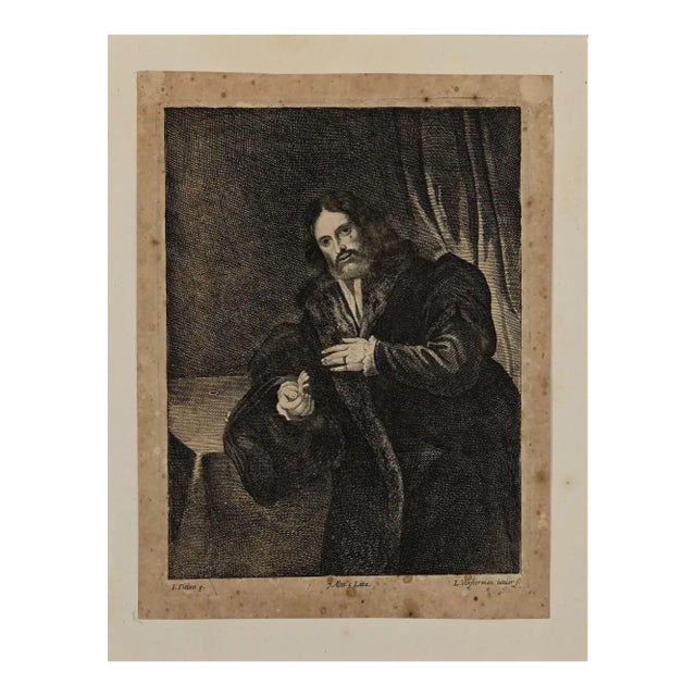 Lucas Vorsterman the Younger, Portrait, Etching, 19th-Century For Sale