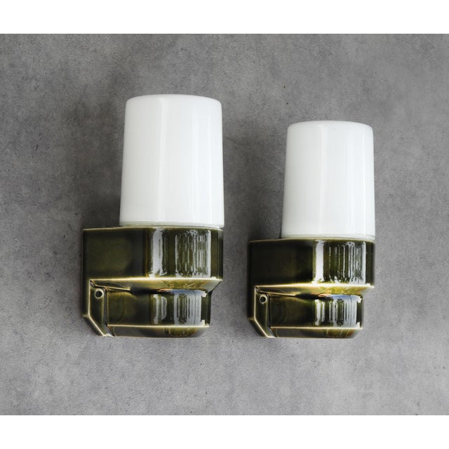 Mid-Century Modern Swedish 6081 Porcelain Wall Lights from Ifö, 1970s, Set of 2 For Sale - Image 9 of 9