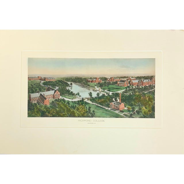 Richmond College After Richard Rummell, c.1913 — Hand-Colored Print For Sale