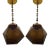 Pair of 1960s Smoked Glass and Brass Pendants For Sale