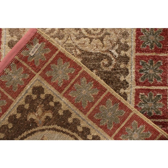 Rug & Kilim’s Transitional Style Rug in Beige-Brown and Red Medallion Pattern For Sale In New York - Image 6 of 6