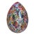Small Murano-Style Glass Egg Lamp With Multicolored Floral Decoration For Sale