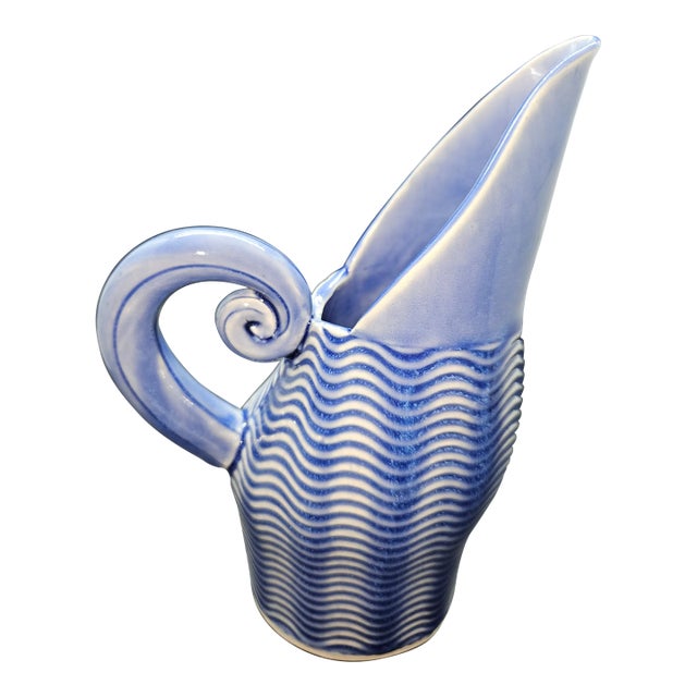 Hand Thrown Ceramic Creamer, Signed For Sale