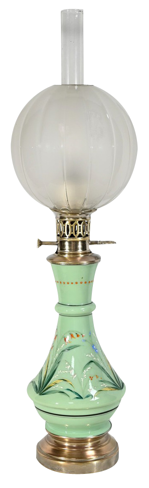 Ceramic Oil Lamp, Late 19th Century