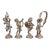 A Set of Four Italian Sterling Silver Models of Dancing Bacchus, Pradella Ilario for Buccellati, Milan For Sale