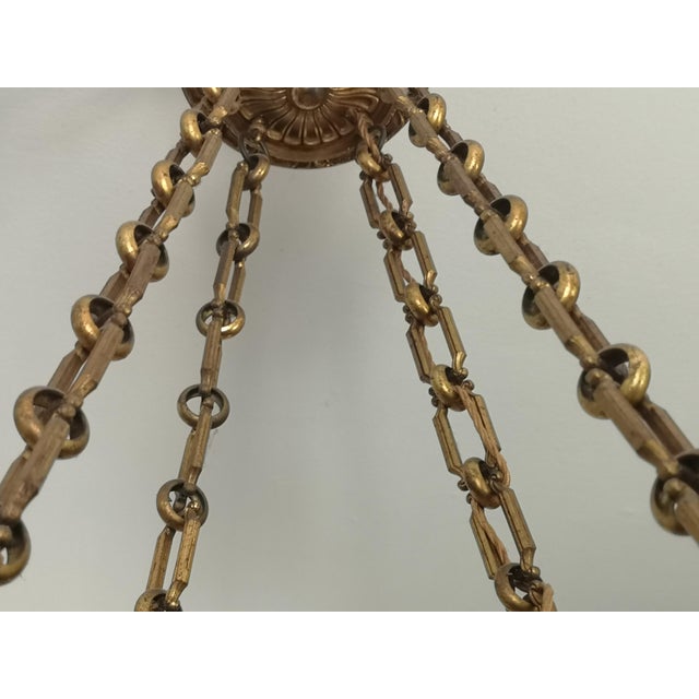 Empire Style Bronze Chandelier, France For Sale - Image 5 of 17