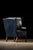 Mid 20th Century Vintage Tufted Leather Chesterfield Armchair in Blue For Sale - Image 5 of 15