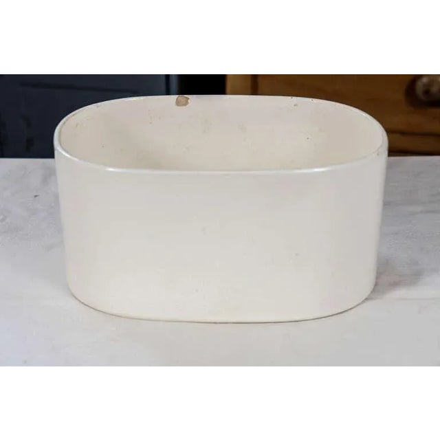 Off-white Three Ivory-Glazed Pottery Articles For Sale - Image 8 of 11