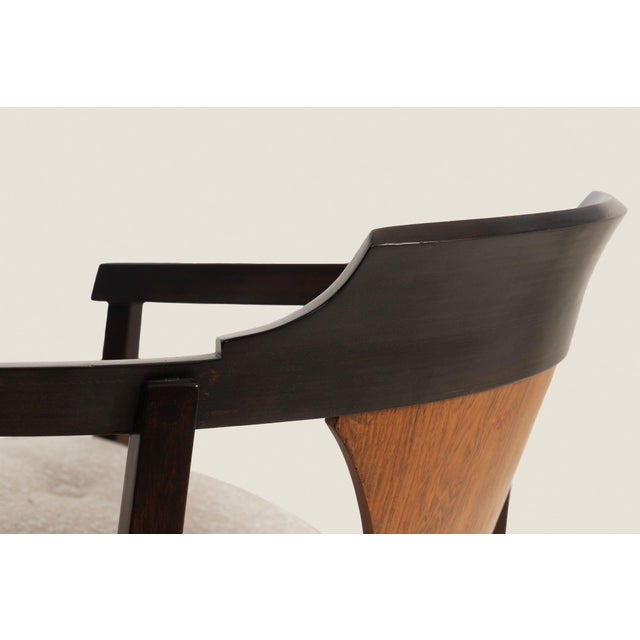 Edward Wormley for Dunbar Six Dining Chairs,Model 935 "Horseshoe Chairs" 1965c. For Sale - Image 11 of 13