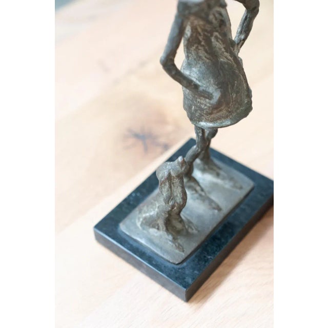 Bronze Statue with Cane by Sella Casia, 1970s For Sale - Image 6 of 8