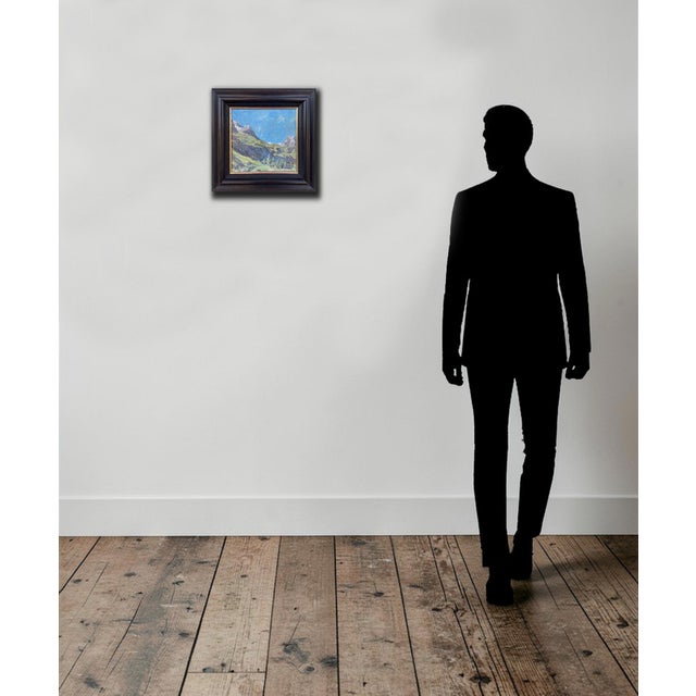 Mountain Landscape, 1950s, Oil Painting, Framed For Sale - Image 9 of 13