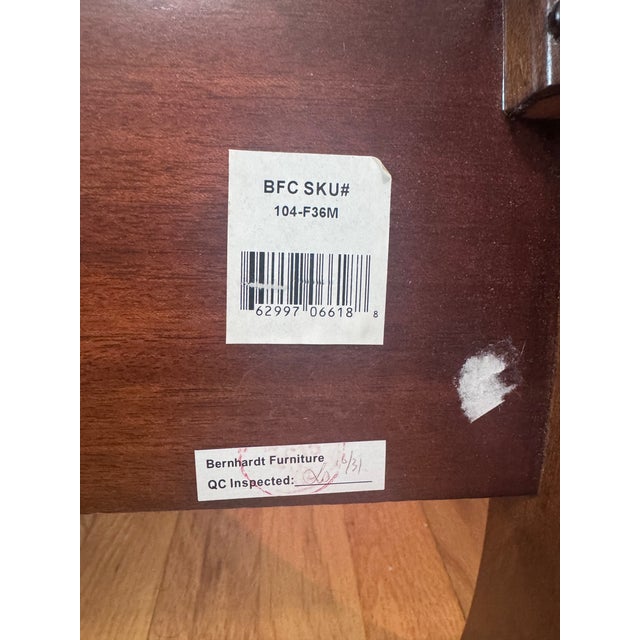 Art Deco King Bernhardt Wood Sleigh Bed Frame – Sunburst Veneer For Sale - Image 3 of 8