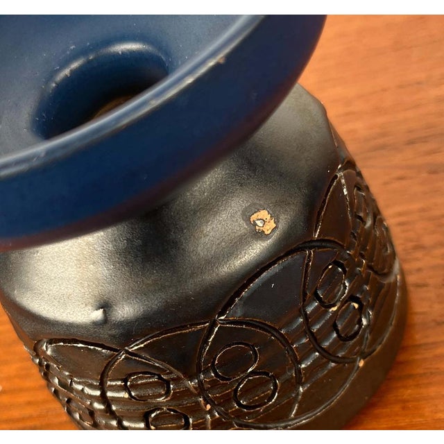 Mid-Century Modern Danish Studio Pottery Candleholder from Birte Vedel Howard, 1960s For Sale - Image 9 of 11