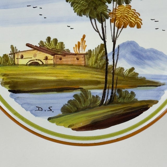 Vintage Hand Painted Round Trinket Box by Manufacture Di Stefano, Italy, 1990s For Sale - Image 6 of 16