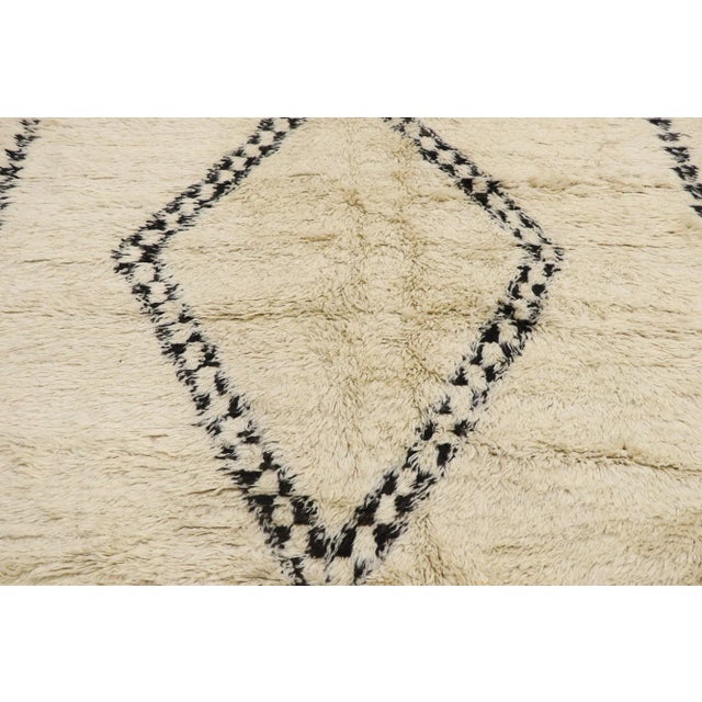 Textile Vintage Beni Ourain Moroccan Rug - 06'08 x 14'00 For Sale - Image 7 of 9