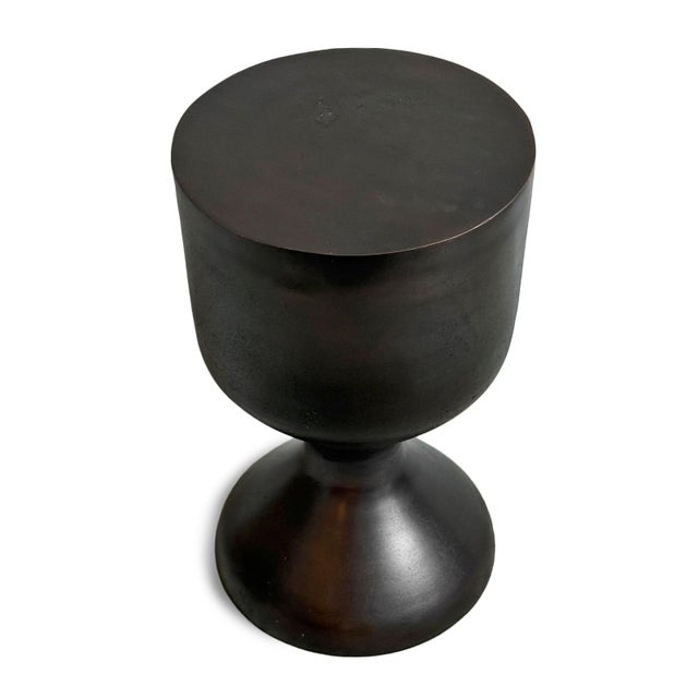 Modern Blackened Bronze Side Table For Sale - Image 3 of 6